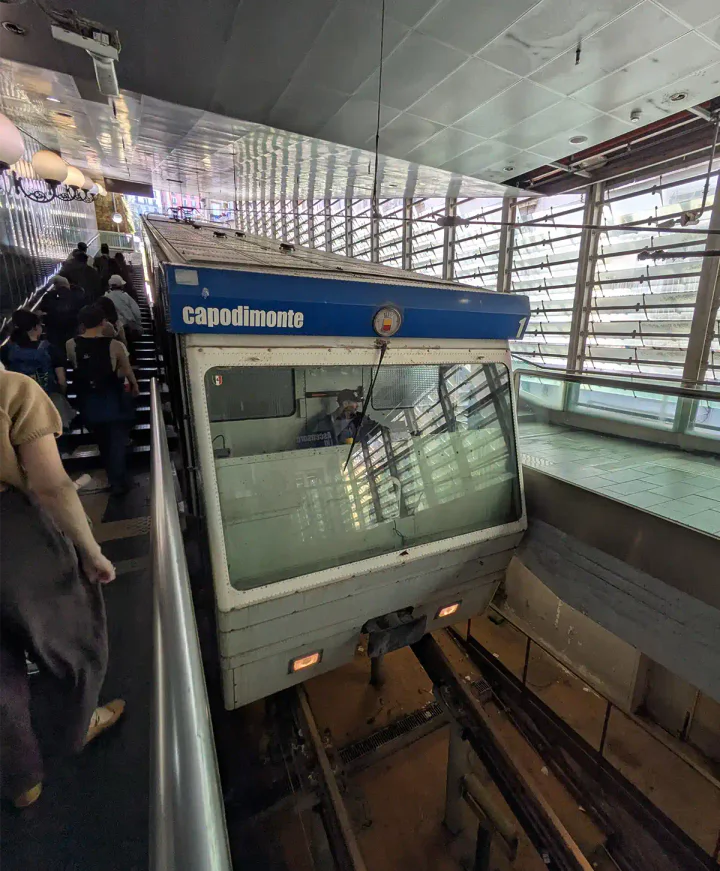 A funicular train