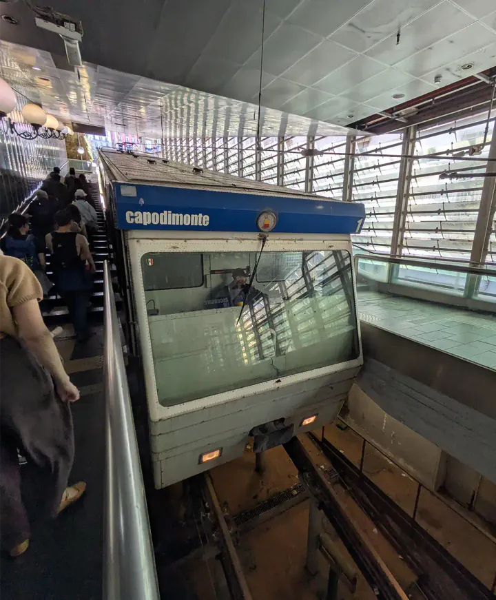 A funicular train