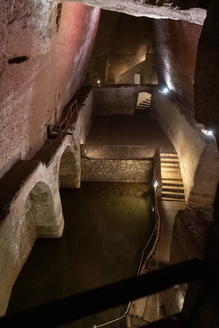 A huge underground cistern at Galleria Borbonica