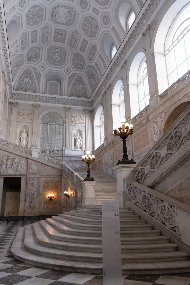 The beautiful staircase at the Royal Palace
