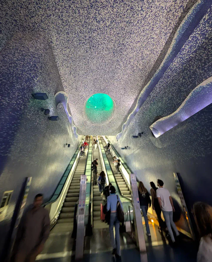 A beautiful metro station, designed to make you feel like you're under the sea