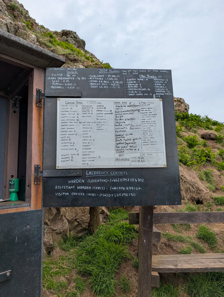 A board outside a ranger's hut