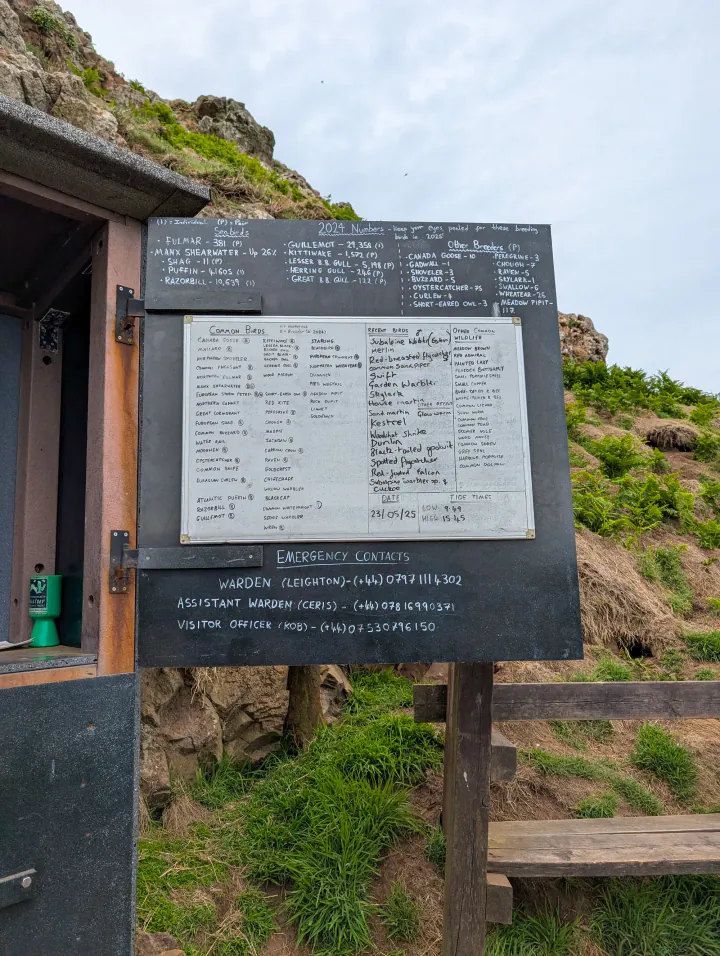 A board outside a ranger's hut