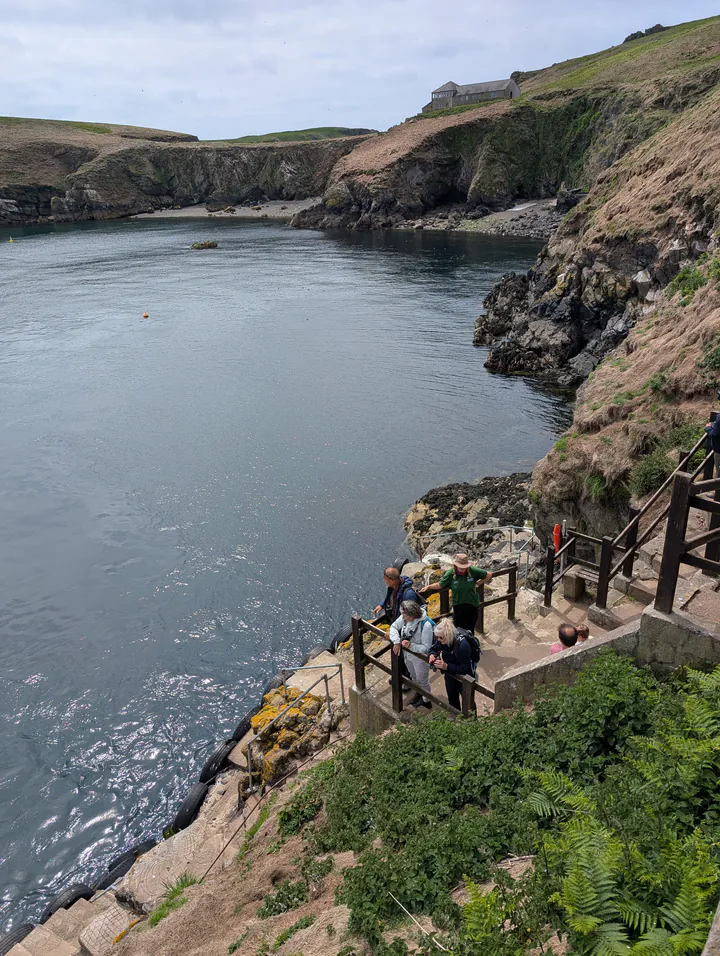 A cliff-side above the sea with steps