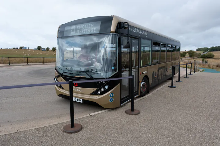 An English Heritage-branded bus