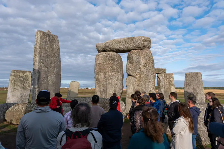 A guided tour inside the stone circle at Stonehenge