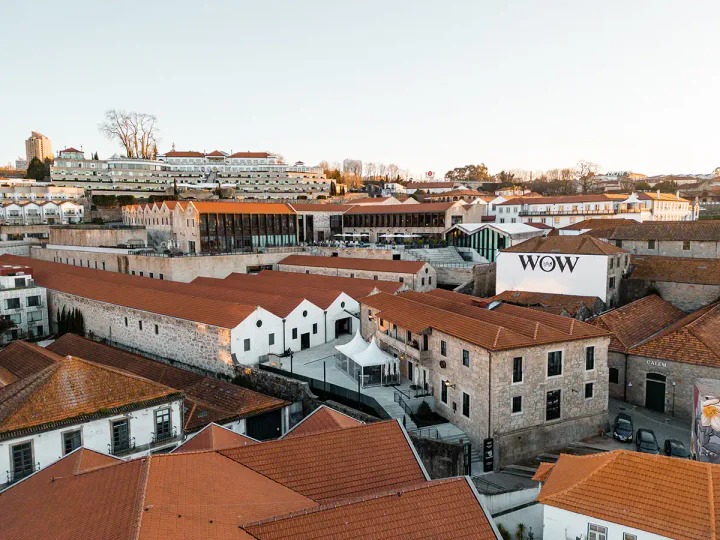 The WOW cultural district in Vila Nova de Gaia is housed in a complex of old warehouses
