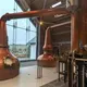 Two copper stills at the Ad Gefrin whisky distillery in Wooler, Northumberland