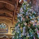 The festive Christmas decorations at Bamburgh Castle