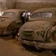 Vintage cars abandoned in the tunnels at Galleria Borbonica (Bourbon Tunnels)