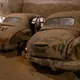 Vintage cars abandoned in the tunnels at Galleria Borbonica (Bourbon Tunnels)