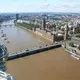 The view from the London Eye, showing the Houses of Parliament and Big Ben