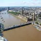 The view from the London Eye, showing the Houses of Parliament and Big Ben