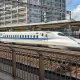 A bullet train at Odawara station