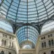 Things to do in Naples - the ornate glass dome of Galleria Umberto I