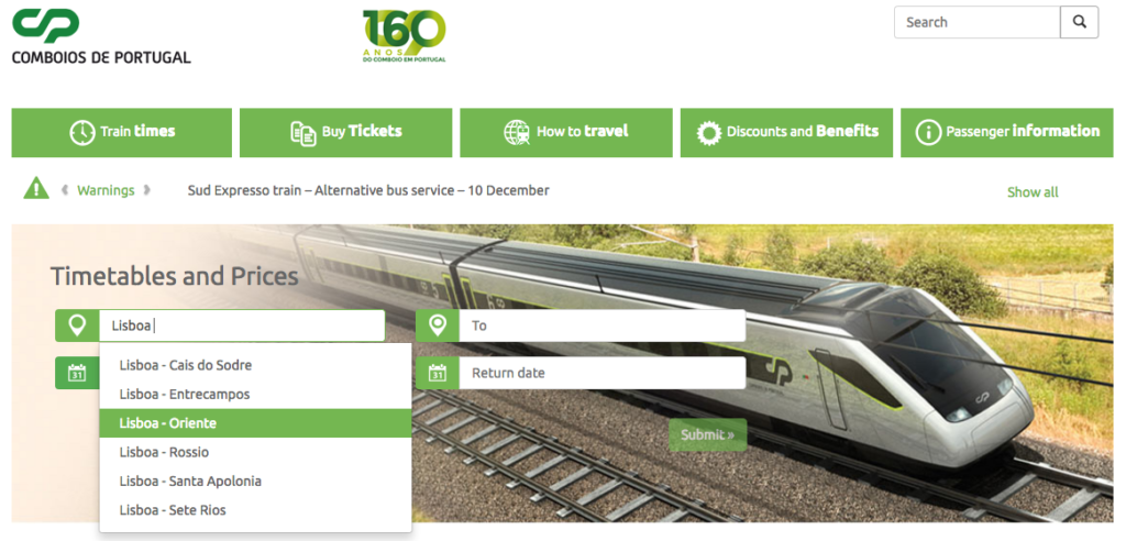 Buy Train Ticket From Lisbon To Porto