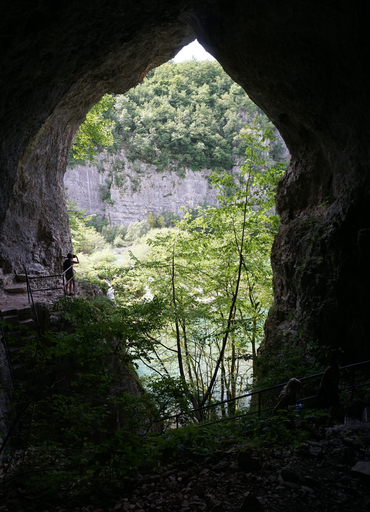 The path up through the cliff