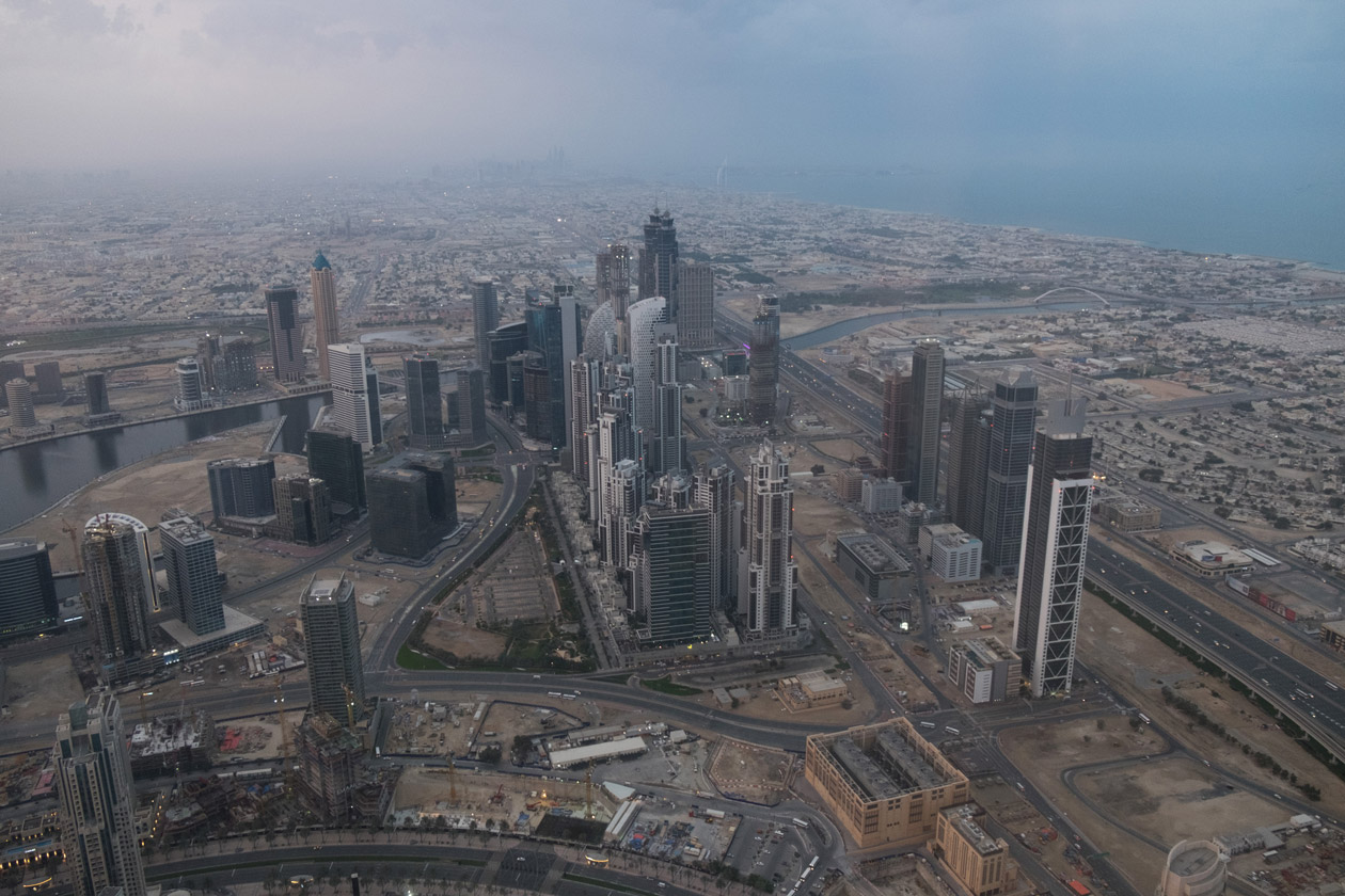 Looking towards the Burj Al Arab and Dubai Marina