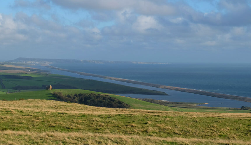 Chesil Beach on the Dorset coast
