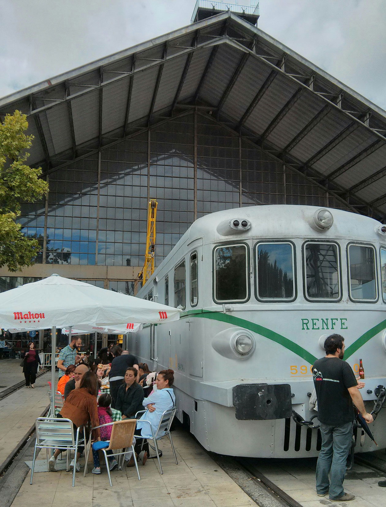 The bar area outside the railway museum