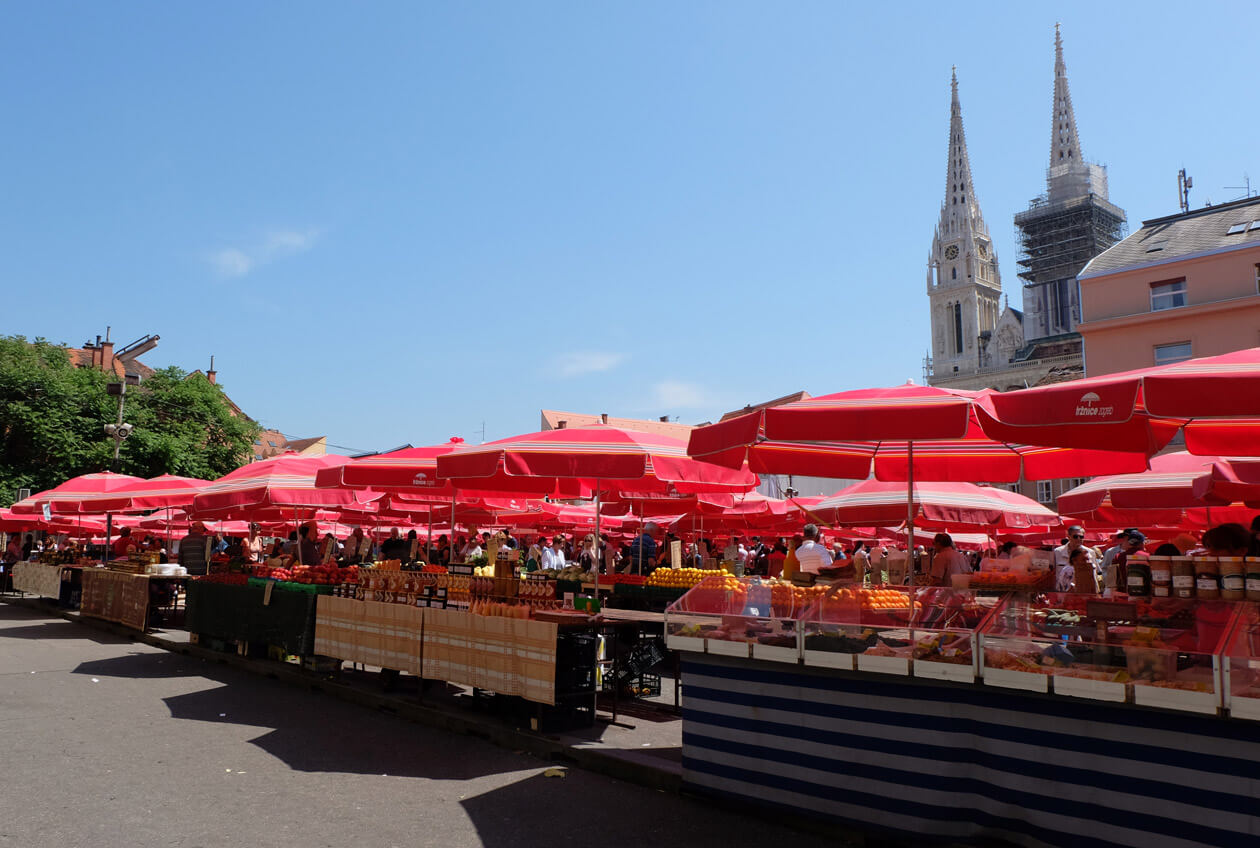 Everything looked delicious in the Dolac Market