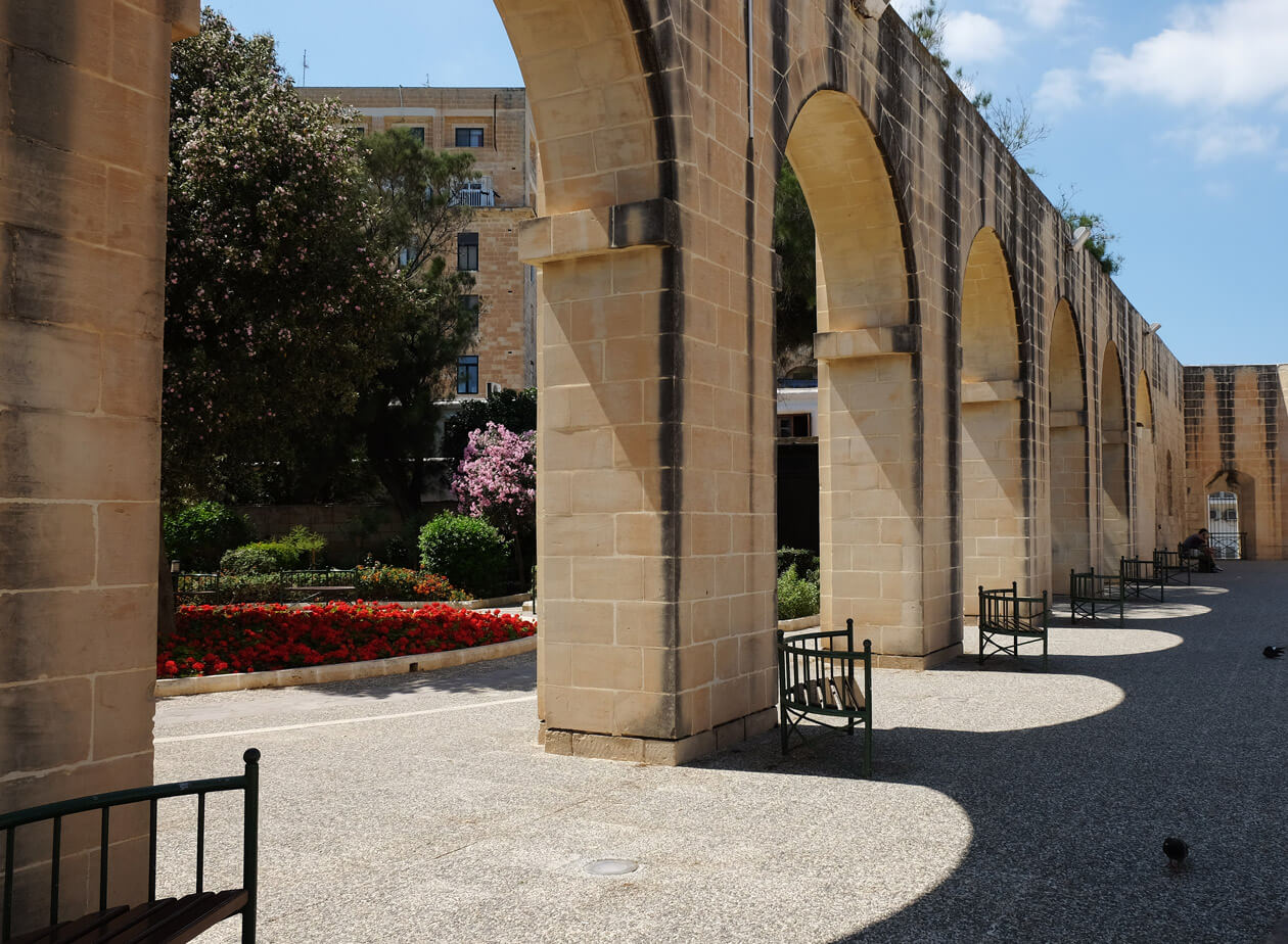 The terrace in the Lower Barrakka Gardens