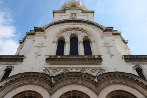 The facade of Alexander Nevsky Cathedral