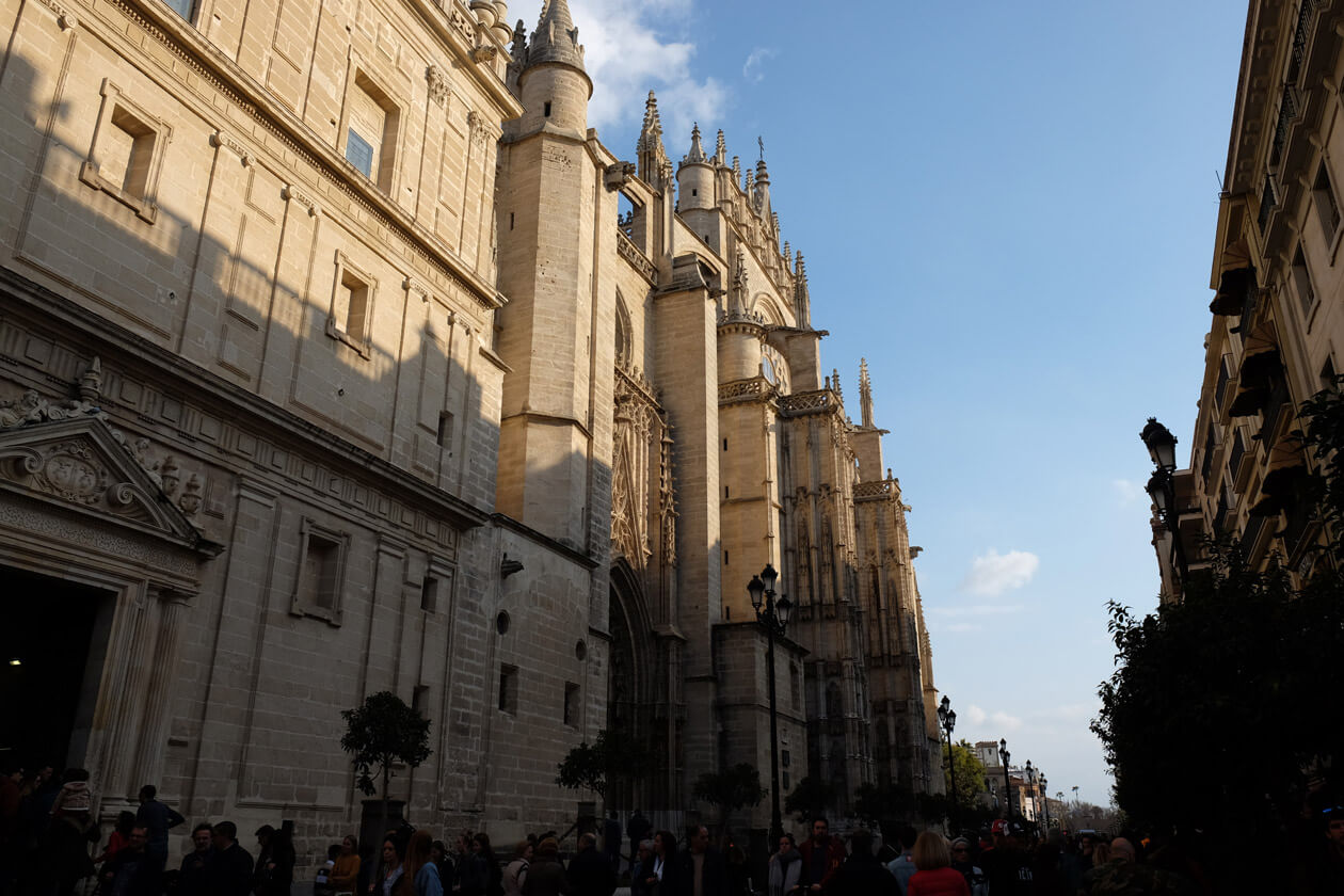 Seville Cathedral dwarfs all the buildings around it