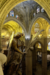 Up with the angels inside the cathedral