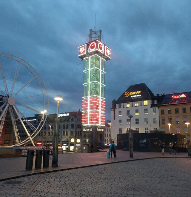 Finally arriving at Oslo S station after our 14-hour journey