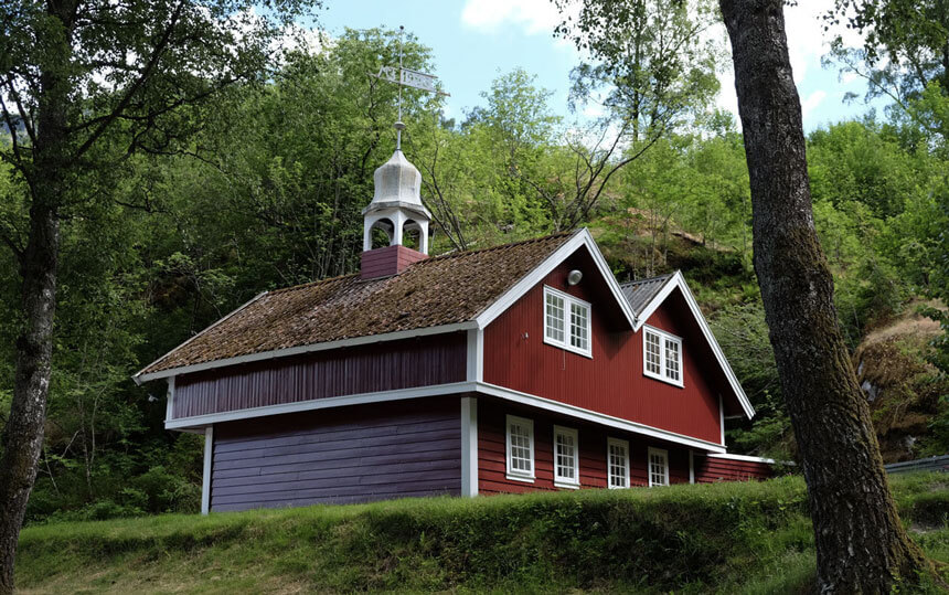 Cute houses in Flåm