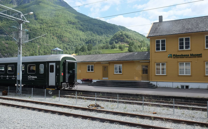 The railway station and museum at Flåm