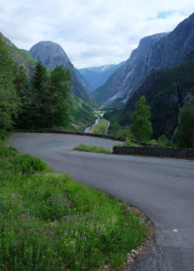The epic hairpin bends on the Stalheimskleiva road down to Gudvangen