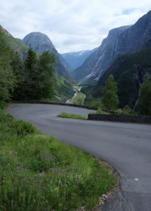 The epic hairpin bends on the Stalheimskleiva road down to Gudvangen