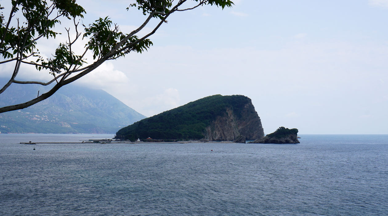 This island off the coast of Budva is nicknamed the "Hawaii" of Montenegro