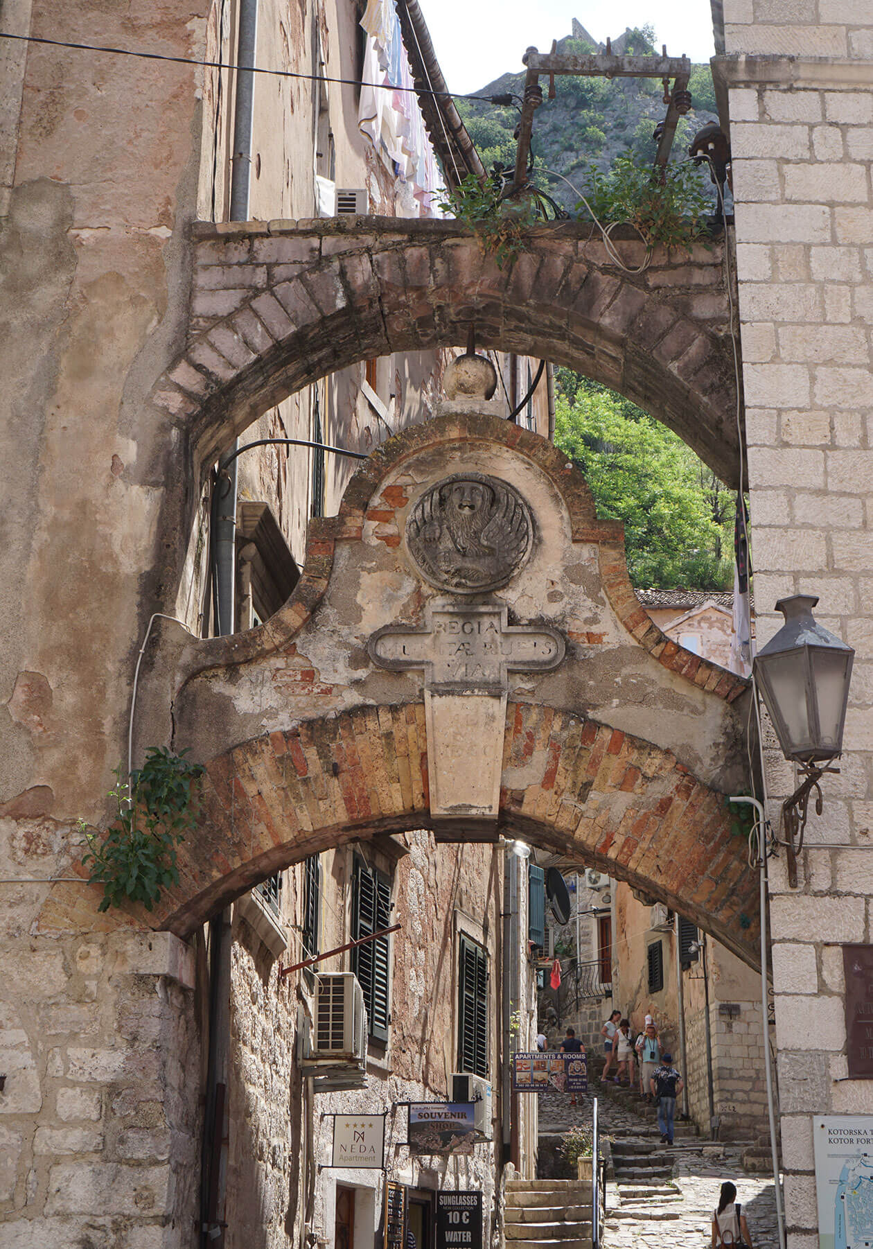 A decorative archway in Kotor old town