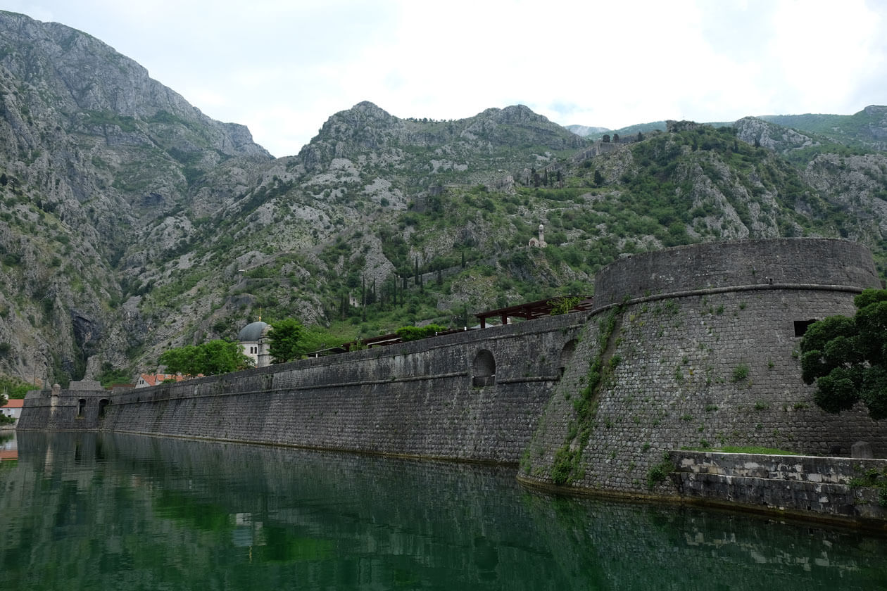 The fortifications around Kotor's old town