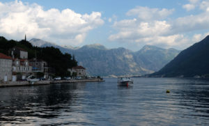 Looking down the bay towards Kotor from Perast