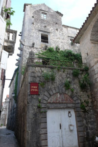 One of the many old palazzos in tiny Perast