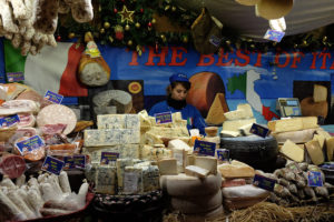An Italian deli stall at the Manchester Christmas Markets