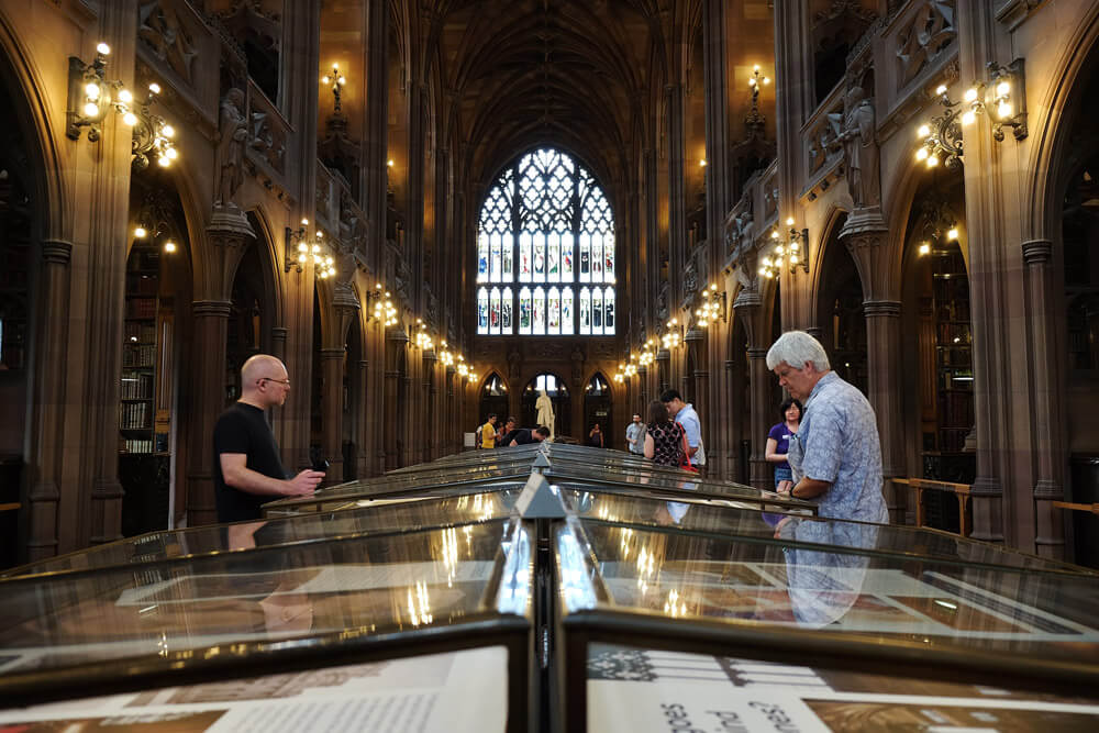 The reading room in the John Rylands Library