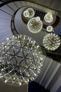 The beautiful stairwell at the old Masonic Hall