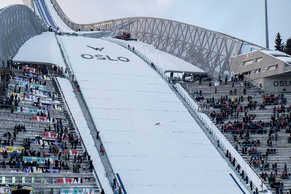 The HolmenKollen ski jump in Oslo 