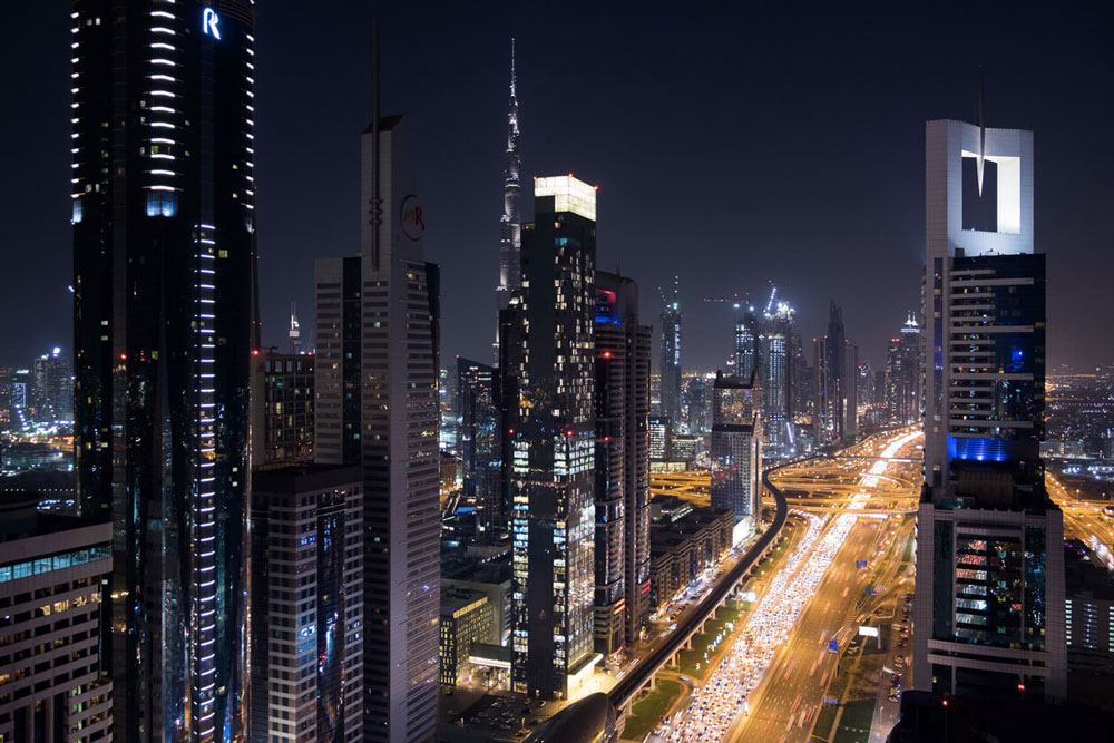 Taking in the lights and sights of Dubai's Sheikh Zayed Road