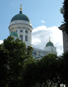 Helsinki Evangelical Lutheran Cathedral is topped with gorgeous star-dotted domes