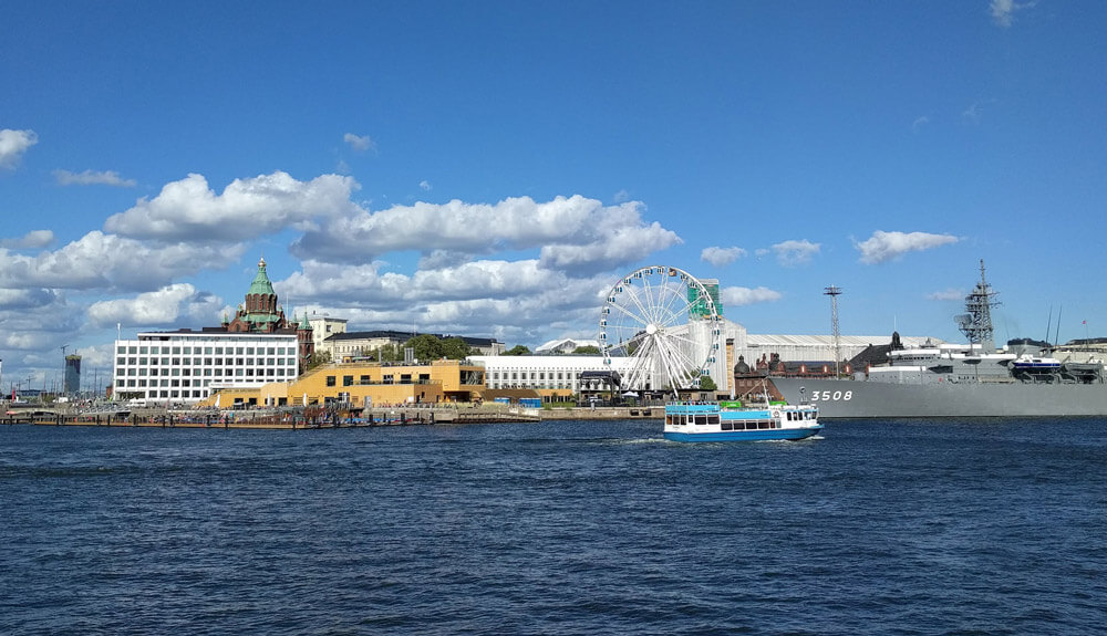The main harbour in Helsinki