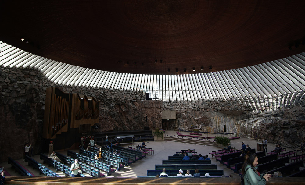 The Temppeliaukion "Rock Church" - a must for your day trip to Helsinki
