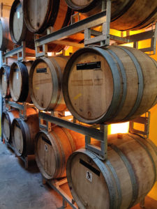 Barrels of beer at Brussels Beer Project