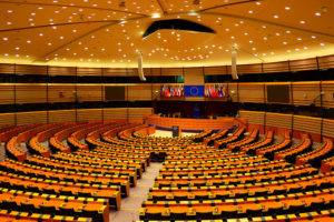 The Hemicycle debating chamber at the European Parliament