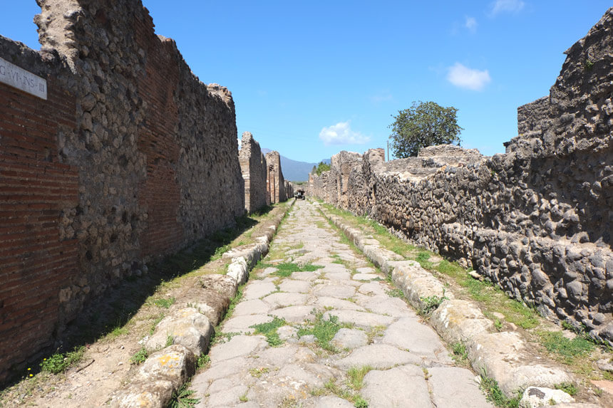 You'll do a lot of walking on roads like this at Pompeii. Wear good shoes!